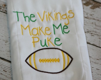 Paño eructador de fútbol personalizado - Regalo para bebé de los Green Bay Packers