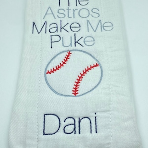 Braves Baby- Burp cloth - Baseball - Baby Shower Personalized Gift - New Baby Gift - Baby Boy - Braves Fan - New Baby Gift