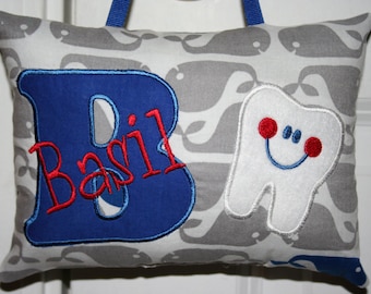 Almohada personalizada para el Hada de los Dientes - Ballenas
