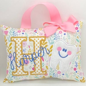 Tooth fairy pillow for girls personalized with Tooth Chart Option image 6