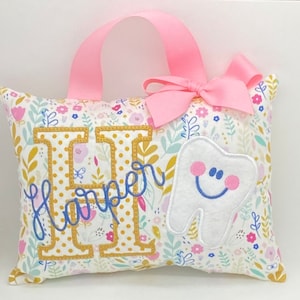 Tooth fairy pillow for girls personalized with Tooth Chart Option image 7