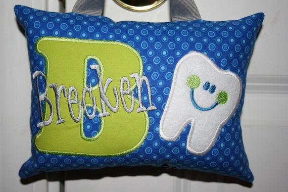 Birthday gift. Tooth fairy pillow Embroidered pillow Personalized tooth fairy pillow