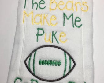Paño eructador personalizado de los Packers para bebé: regalo para fanáticos del fútbol