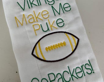 Paño eructador personalizado de los Packers: regalo para fanáticos del fútbol