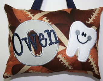 Tooth Fairy Pillow Personalized Football