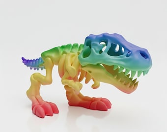 Articulated Flexi Dinosaur STL File Flexible Articulated  Dinosaur Cartoon 3D Model STL File Dinosaur Toy for Kids STL File Only Figure sTL