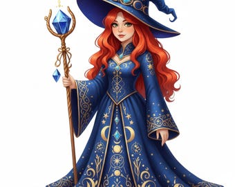 Witch Clipart PNG Bundle Fantasy Spellbooks, Cauldrons, Wands Potions Magic PNG Clipart: Wizard & Witch Assets for Commercial Use