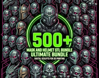 500+ Helmet & Mask 3D Print STL Bundle | Ultimate Cosplay Prop Collection | Movie Gaming Replica Models | High-Detail Wearable Files