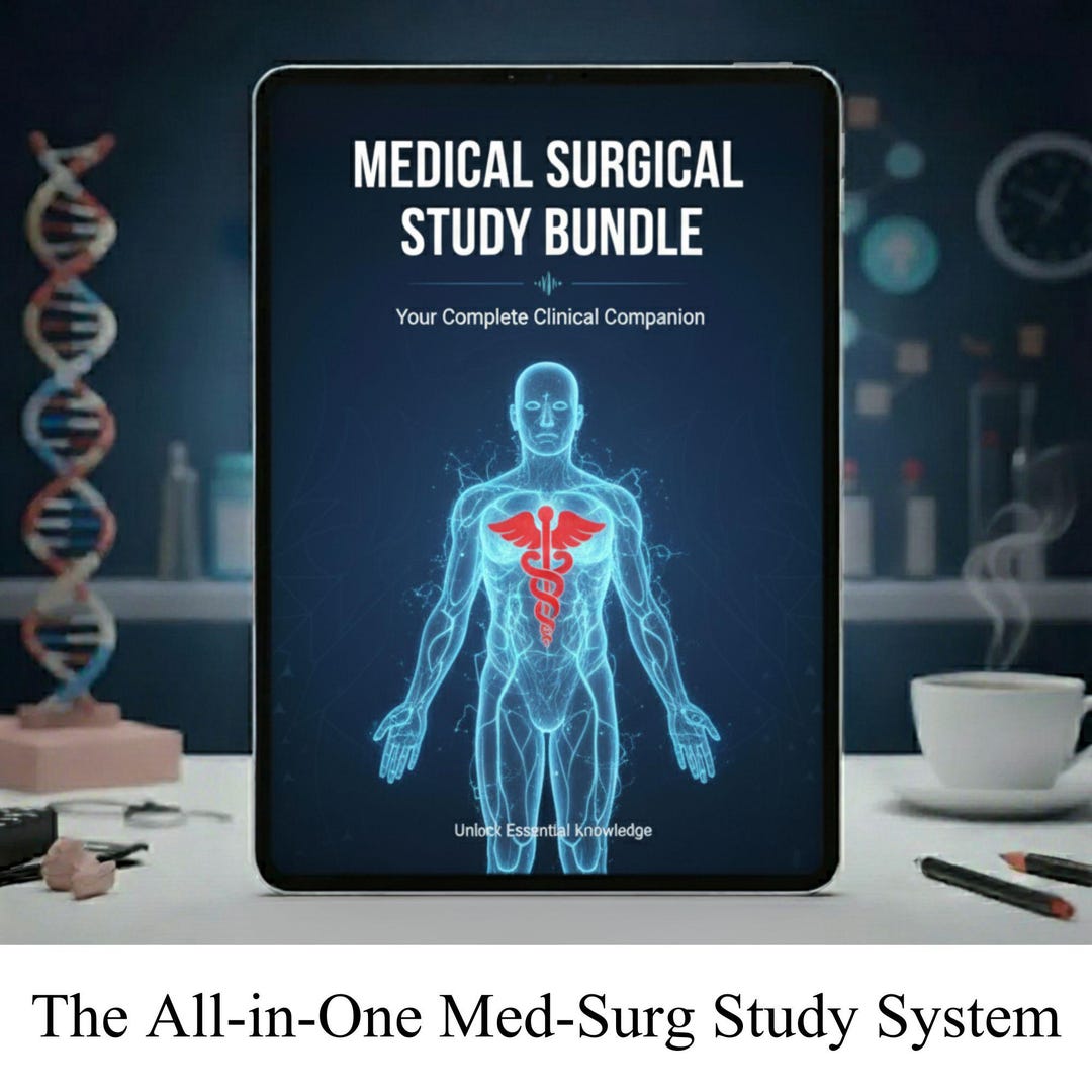 Medical Surgical Study Bundle, Med Surg Notes, Nursing Study Guide ...