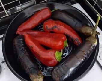 Sartén esmaltada para asar a la parrilla en fogatas – Sartén de cocina de estilo vintage para acampar al aire libre, utensilios de cocina rústicos para acampar