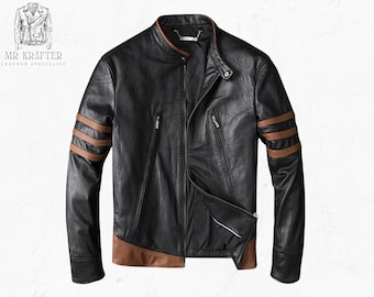 Wolverine X-Men Origins Leather Jacket – Men’s Cosplay Biker Style