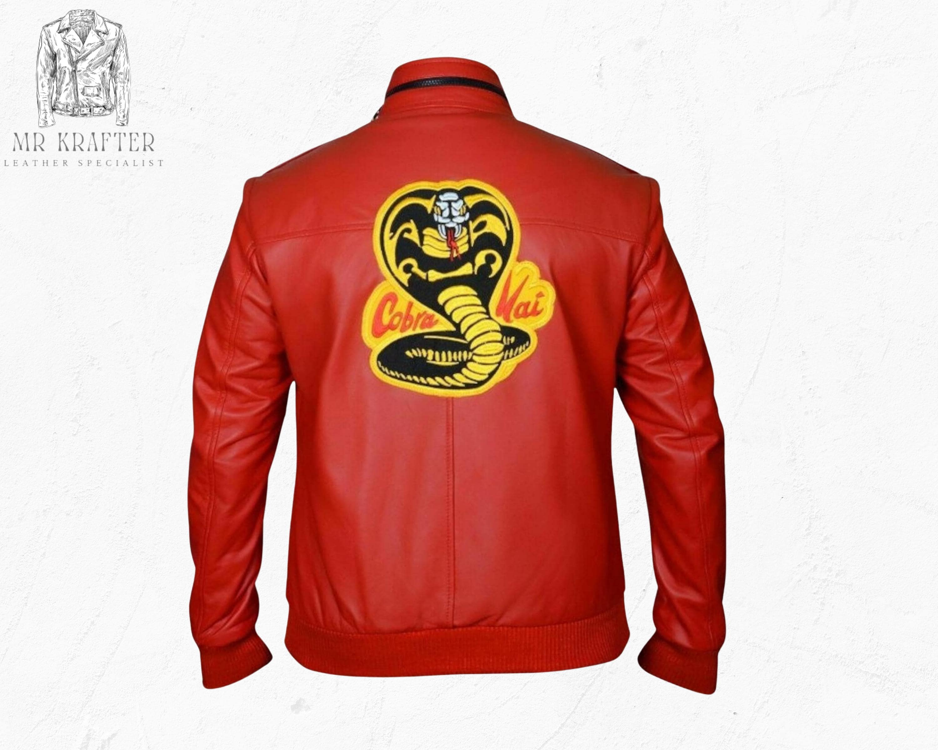 Johnny Lawrence Cobra Kai Jacket Karate Kid Red Leather Cosplay