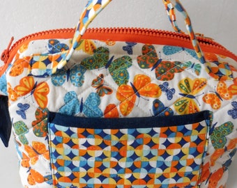 Butterfly Small Craft Tote-One of a Kind-Handmade