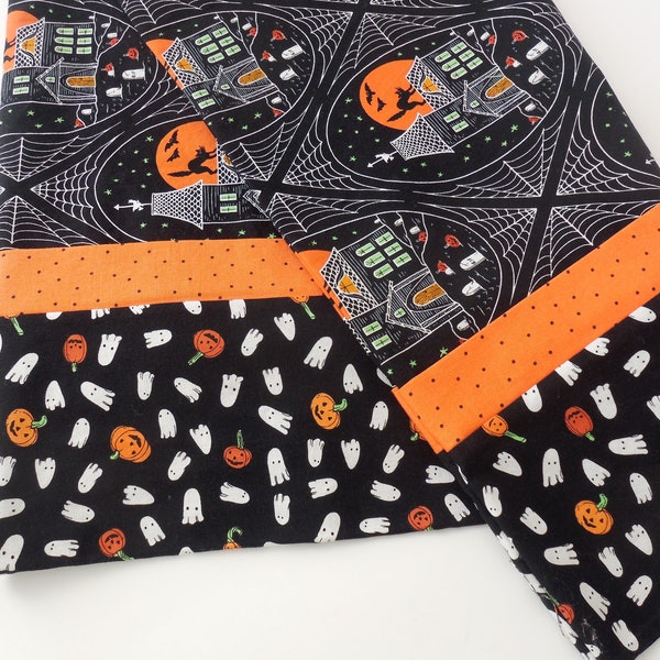 Halloween Haunted House Pillowcase-Standard-One of a Kind-All Cotton- French Seams