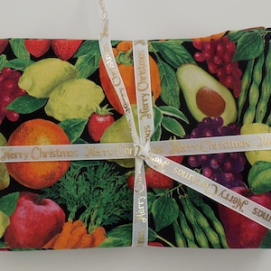 Fruits and Vegetable Cloth Dinner Napkins-Set of 6-Handmade