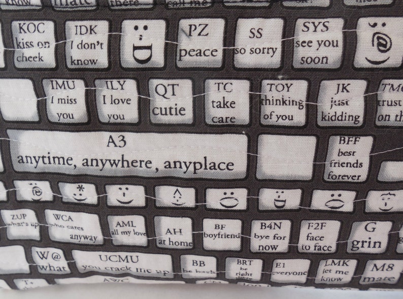 Text keyboard Zipper Bag-Free Shipping to US and Canada image 3