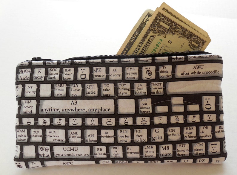 Text keyboard Zipper Bag-Free Shipping to US and Canada image 1