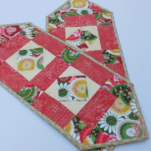 Asian Parasol Table Runners-Set of 2-Reversible-Free Shipping to US and Canada