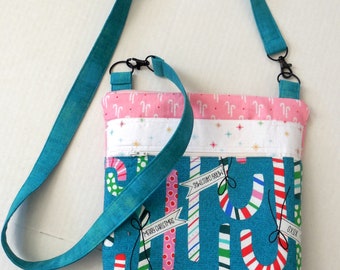 Candy Cane Crossbody Purse-Free Shipping to Continental US