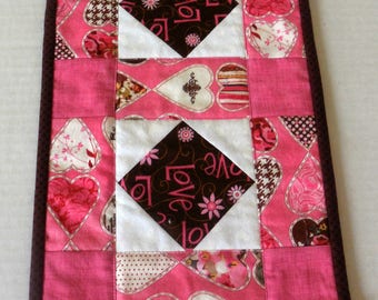 Valentine Table Runner-Reversible to Celebration-Free Shipping to US and Canada