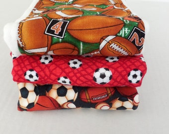 Sports Theme Burp Cloths-Premium Cloth Diapers-Handmade