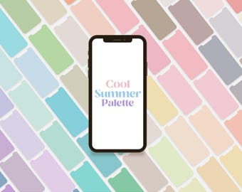 Coole Sommerfarbpalette: Digitaler Farbleitfaden (PNG Download)
