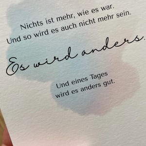 Encouragement card for difficult times | Things will get better in a different way | Hope & Confidence