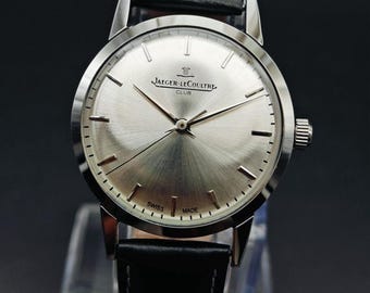 Vintage Jaeger-LeCoultre Club Watch: Restored Swiss Manual Winding- Silver JLC