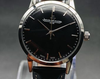Vintage Jaeger-LeCoultre Club Watch: Restored Swiss Manual Winding Black all