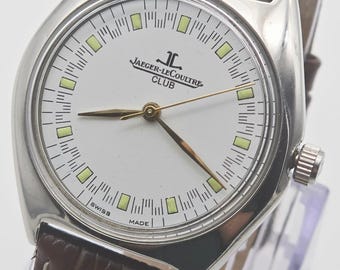 Vintage Jagger-LeCoultre Club Watch: Restored Swiss Manual Winding White JLC