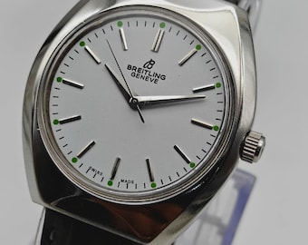 Reloj de pulsera vintage Ulysse Nardin para hombre: restaurado, de cuerda manual suiza, esfera blanca.