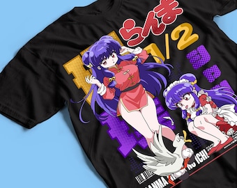 Shampoo Rumiko T-shirt Takahashi Ranma 1/2 Girl Kawaii Funny Anime Tee All Size