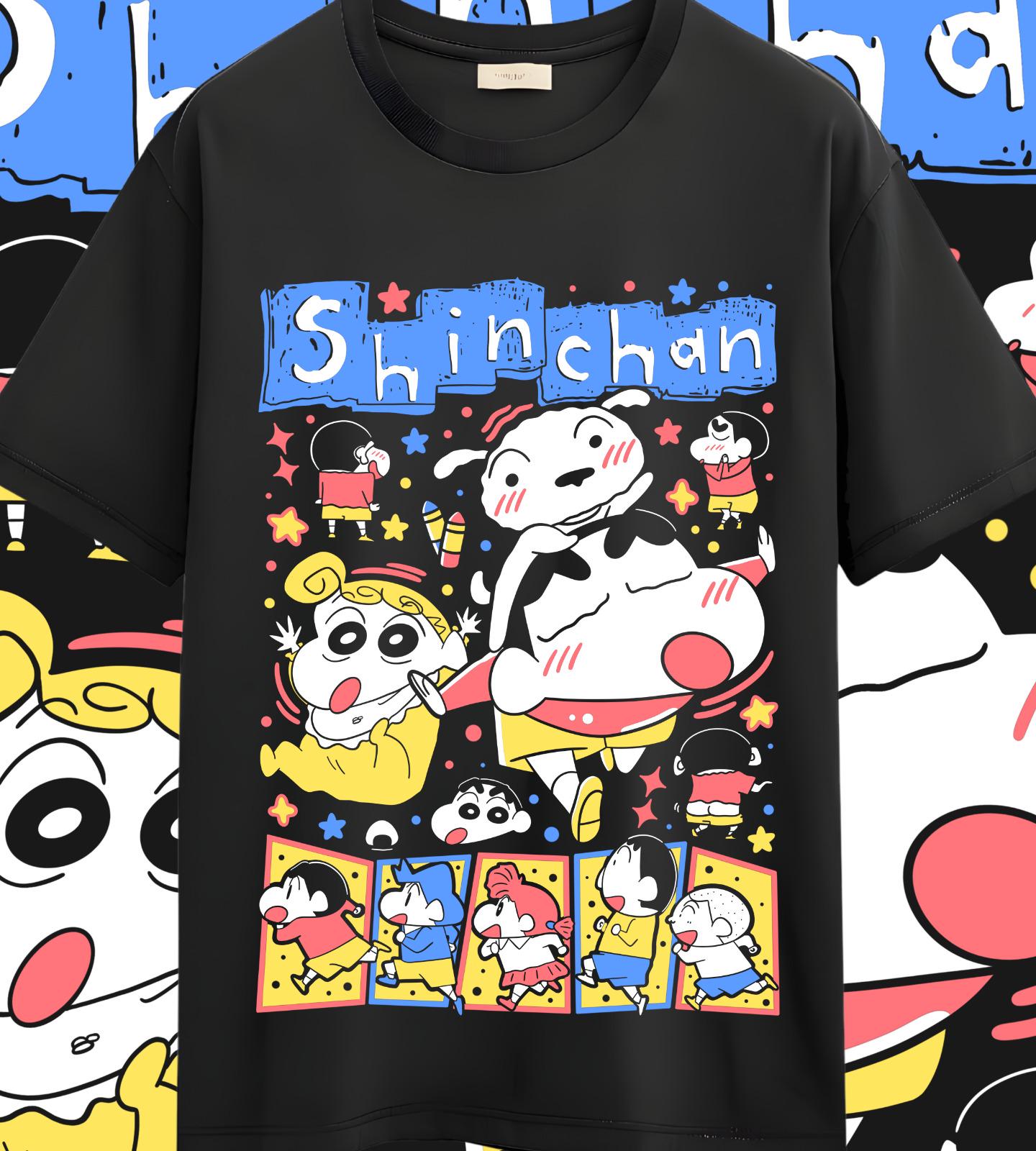 Camiseta De Crayon Shin-chan Smile | Diseño Original De Amazon, Personaje Divertido, Ligera Y Casual