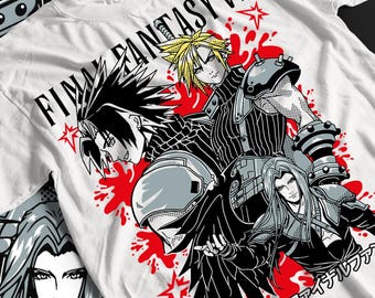 FF7 VII ポートレート プレミアム ユニセックス Tシャツ (ベクター