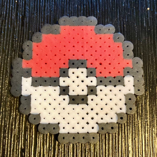 Poke Ball Perler Bead Digital Pattern (square)