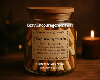 Daily Encouragement Jar • Tiny Printable Uplifting Notes for Tough Times