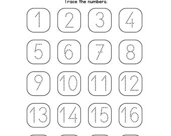Numbers 1-20 and 1-50 Worksheets. Kids Math Activity worksheet