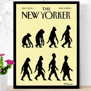 Lámina "Evolución del Hombre" / Humor antropológico vintage (Descarga digital)