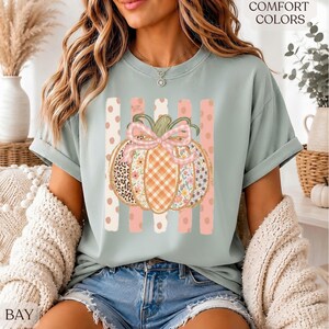 Patchwork Pumpkin Shirt, Comfort Colors Fall Tee, Preppy Pumpkin Shirt, Cute Autumn Shirt, Pumpkin Patch Tee, Thanksgiving Gift For Her