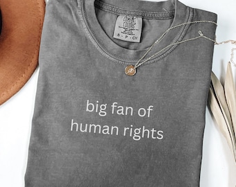 Comfort Colors® Big Fan Of Human Rights Shirt, Equality Shirt, Social Justice Shirt, Political Protest Shirt, Activist Shirt