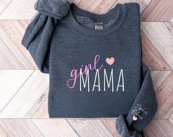 Custom Mama Sweatshirt with Kid Name, Personalized Mom Sweater, Minimalist Mommy Custom Gift for Mother, Custom Kid Name Shirt, Mother's Day