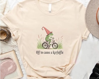 Off to Cause a Kerfuffle Frog Tshirt, Sarcastic Shirts, Funny Sayings, Adult Humor Shirt, Frog Meme Shirt, Mental Health Shirt, Funny Shirts