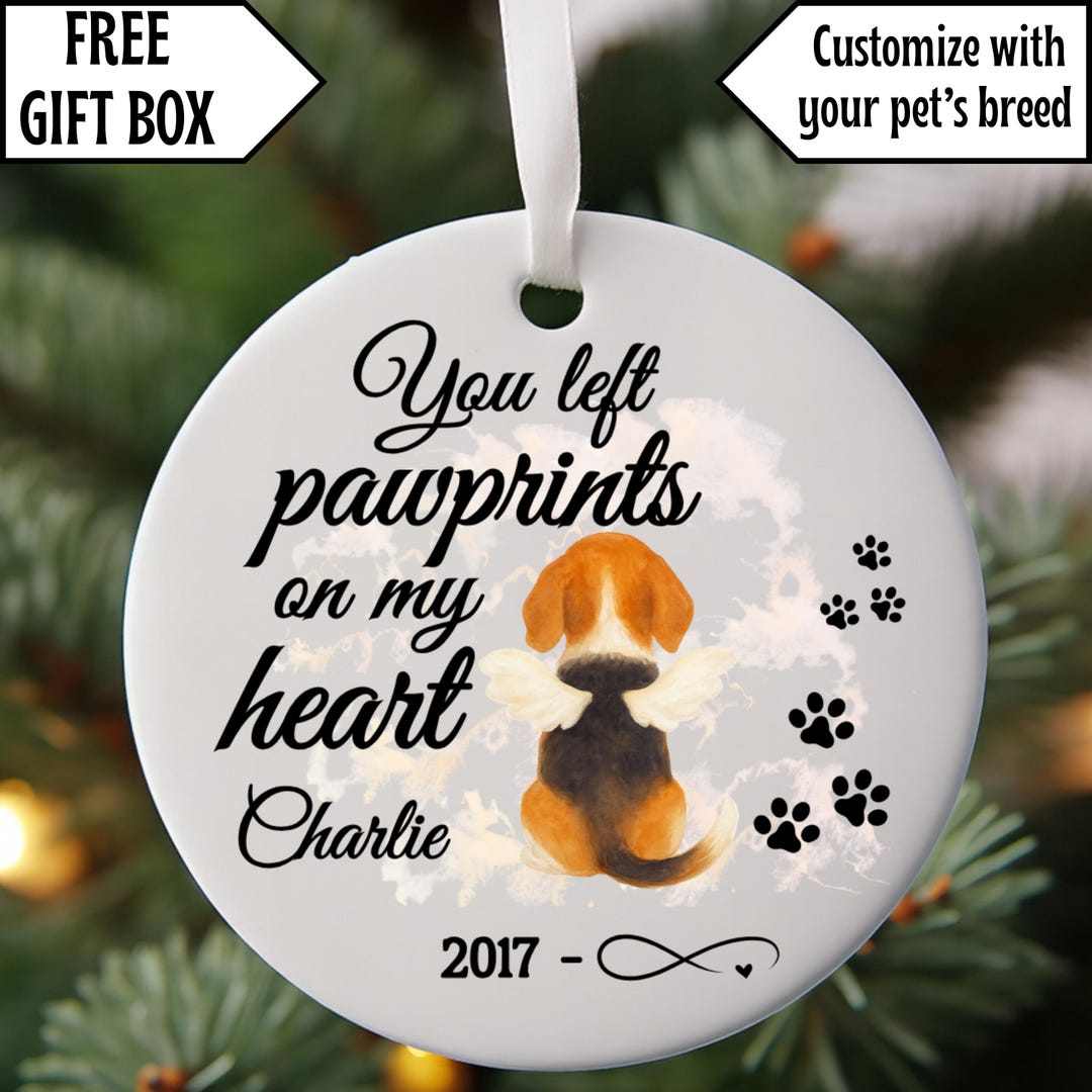 Personalized Pet Memorial Ornament, Dog Sympathy Gift, Christmas Dog ...