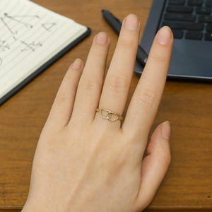 Interlocking hearts brass ring, Raw Brass Heart Ring, Stamping Ring, Statement Rings, Heart Shaped Ring, Women&#39;s Rings, Raw Brass Findings