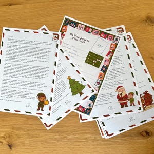 Children&#39;s Advent Calendar | 24 Letters from Santa&#39;s Little Elf Filou | Printable Digital File
