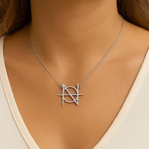 Personalized Name Logo Necklace: Engraved Stainless Steel Monogram