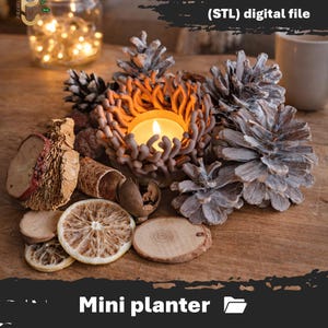 Moderne kaarsen houder - 3D Printable STL, Geen Supports