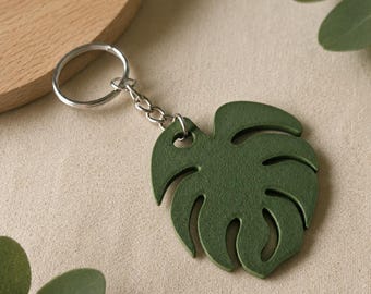 Monstera sleutelhanger, magneet, monteer set, dubbelzijdige plakband