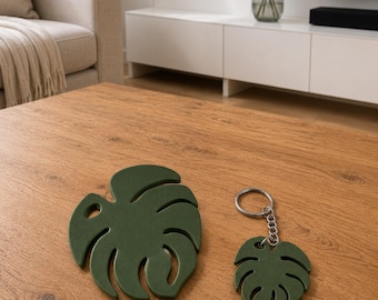 Monstera onderzetter, sleutelhanger, magneet en andere