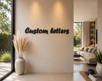 Aangepaste 3D-letterlogo-letters voor uw unieke muurontwerp, Zelfklevend, Gepersonaliseerd, Lettertype Forte